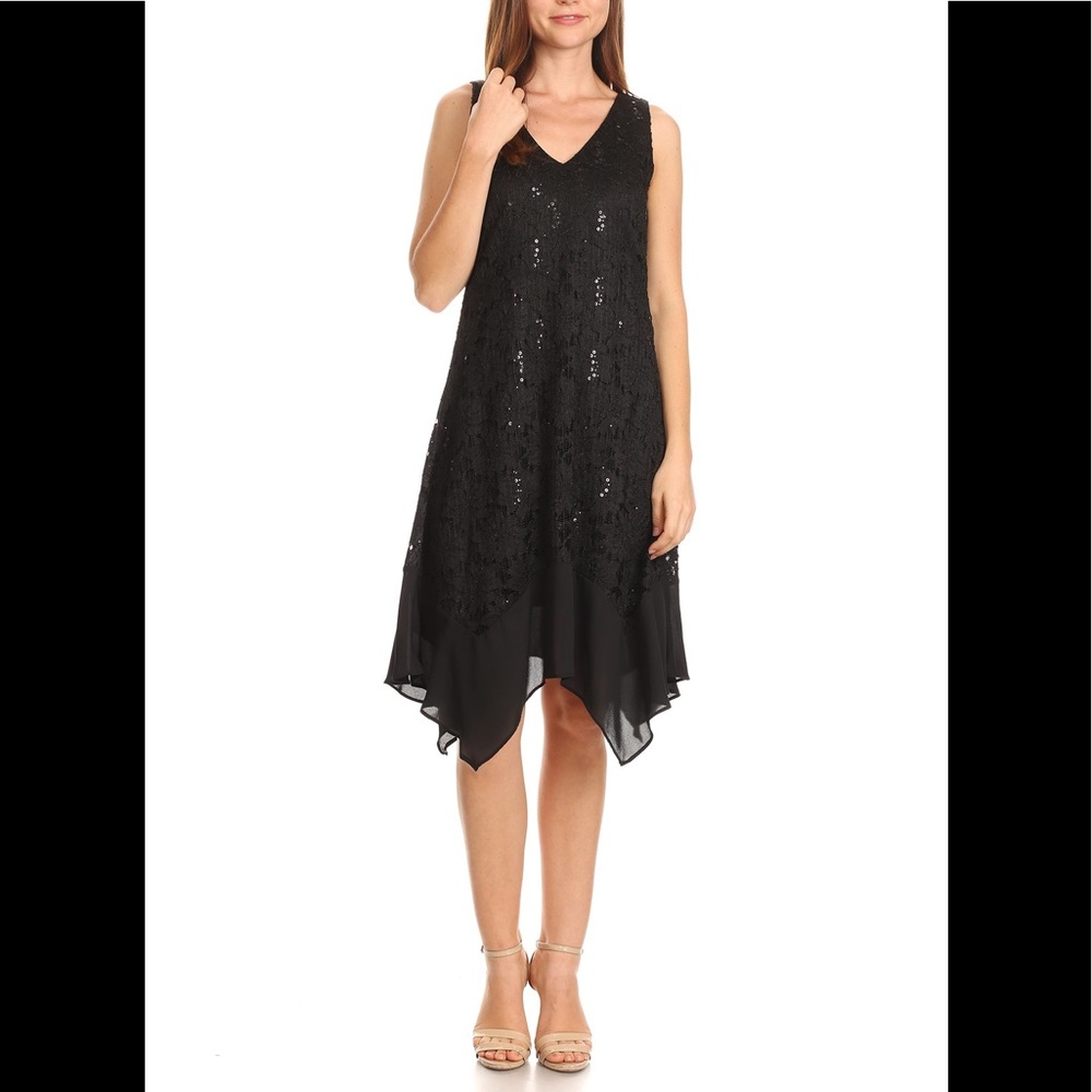 Luxology sequence and lace dress